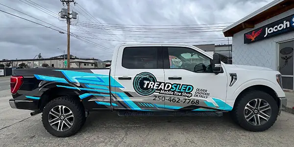 Jacoh Signs TreadSled truck wrap full side view